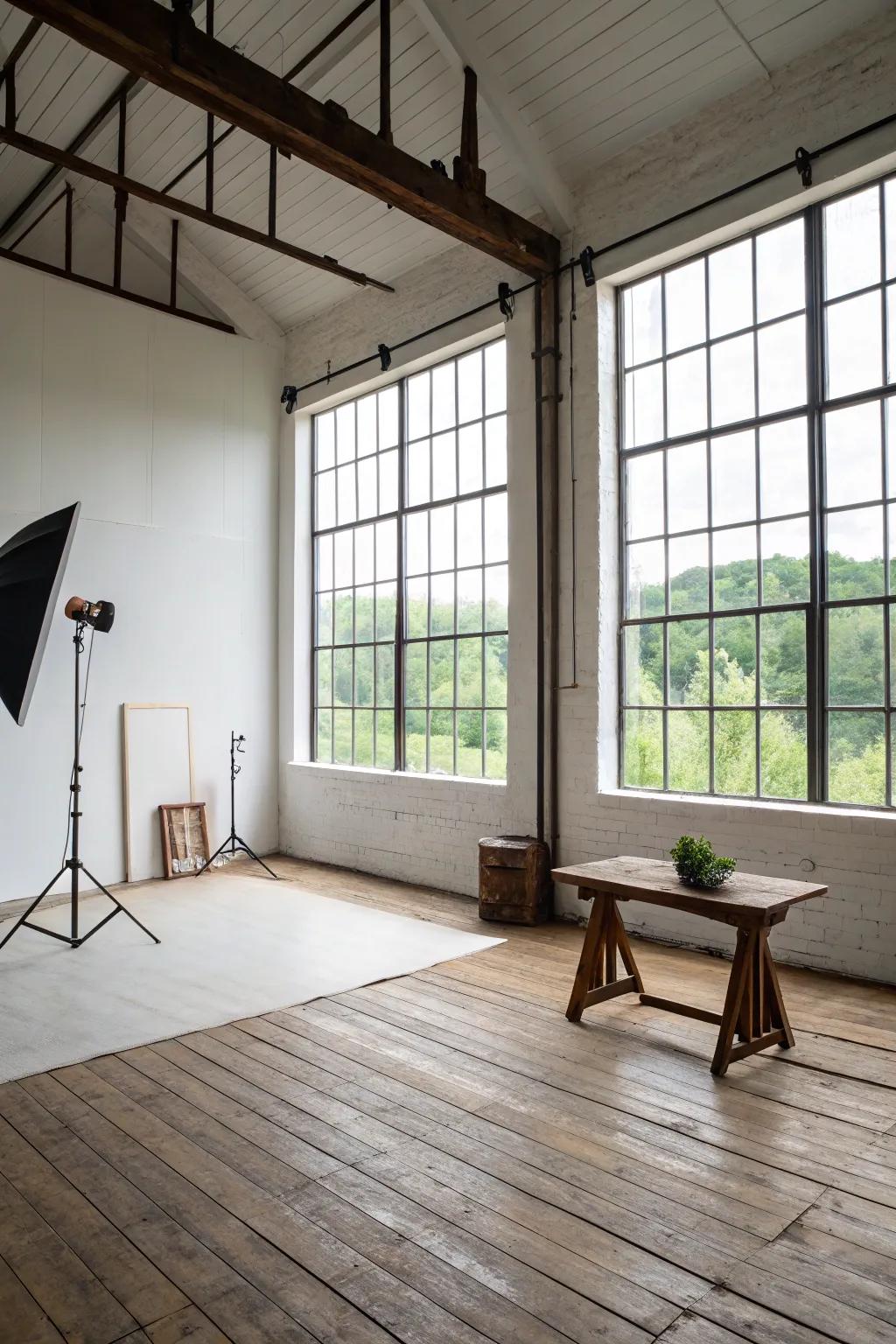 Barn studios presenting a serene space for creativity.