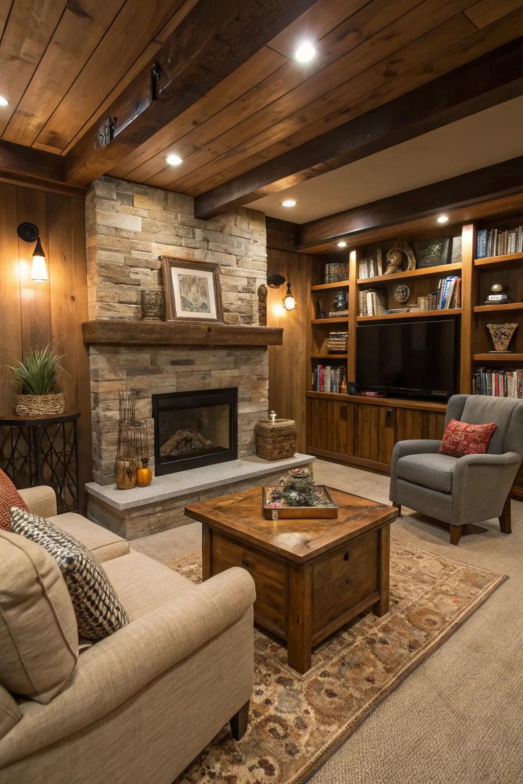 Wood touches add warmth and texture.