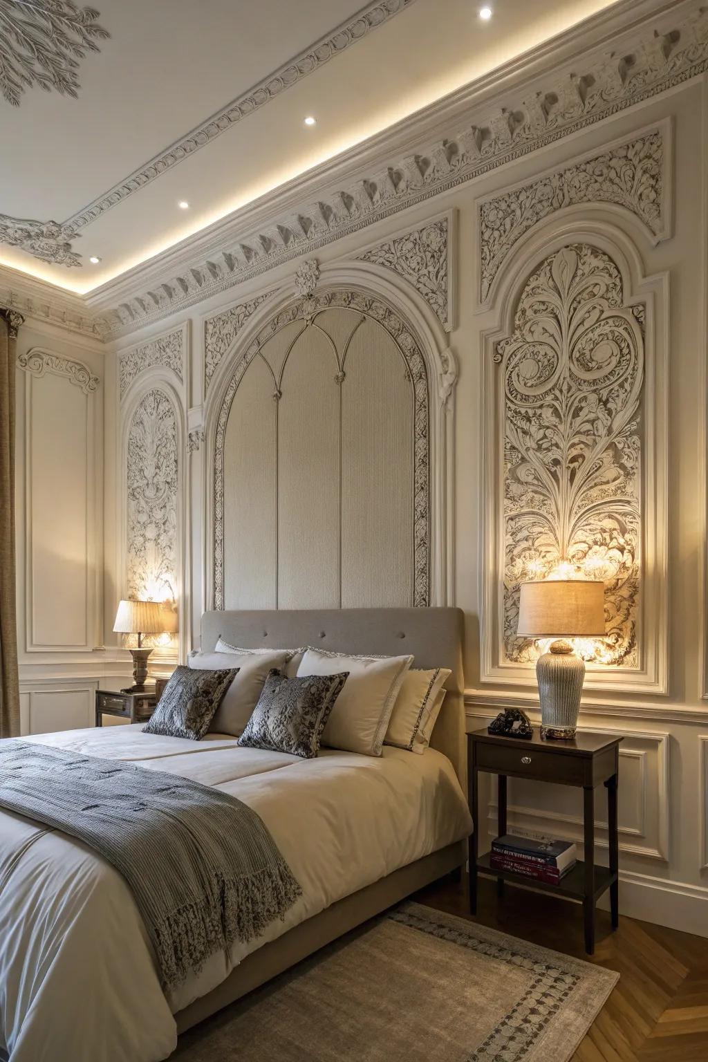 Design features impart dimension and sophistication.