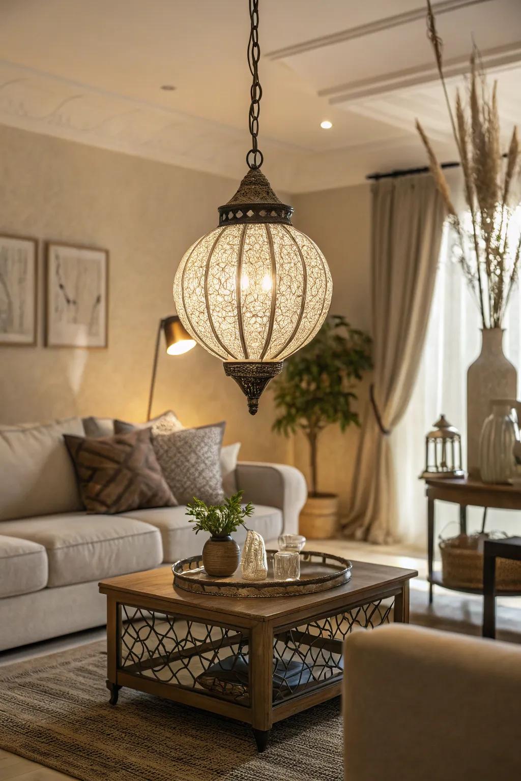 Dramatic lighting can transform a space.