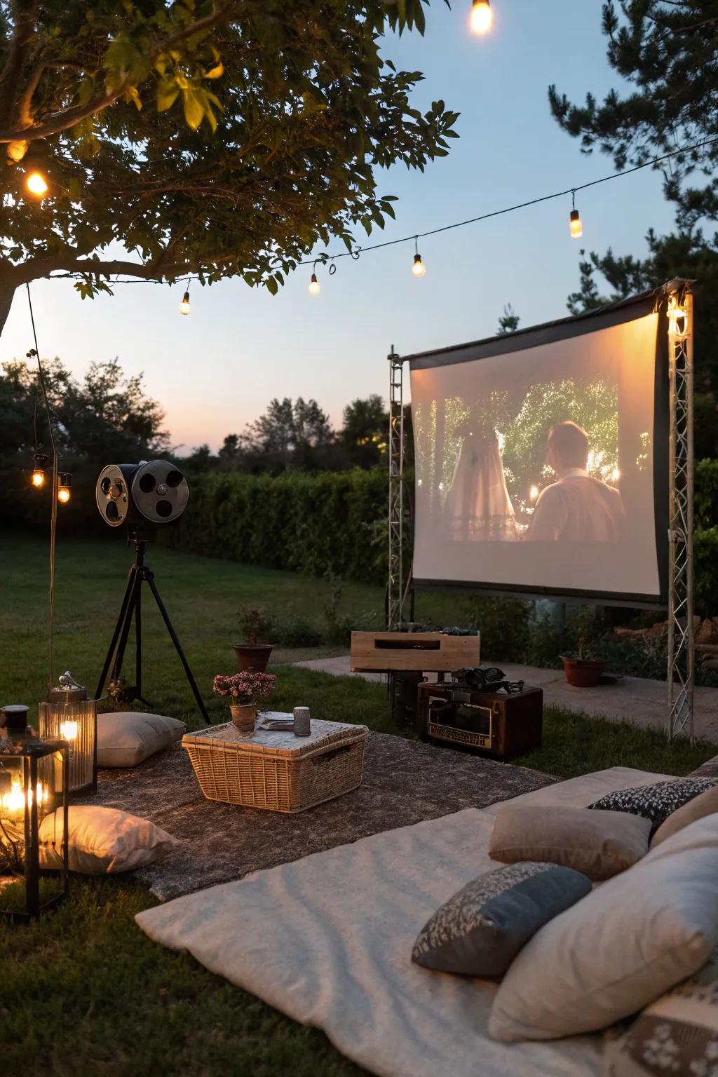 Experience the enchantment of cinema beneath the expansive heavens.