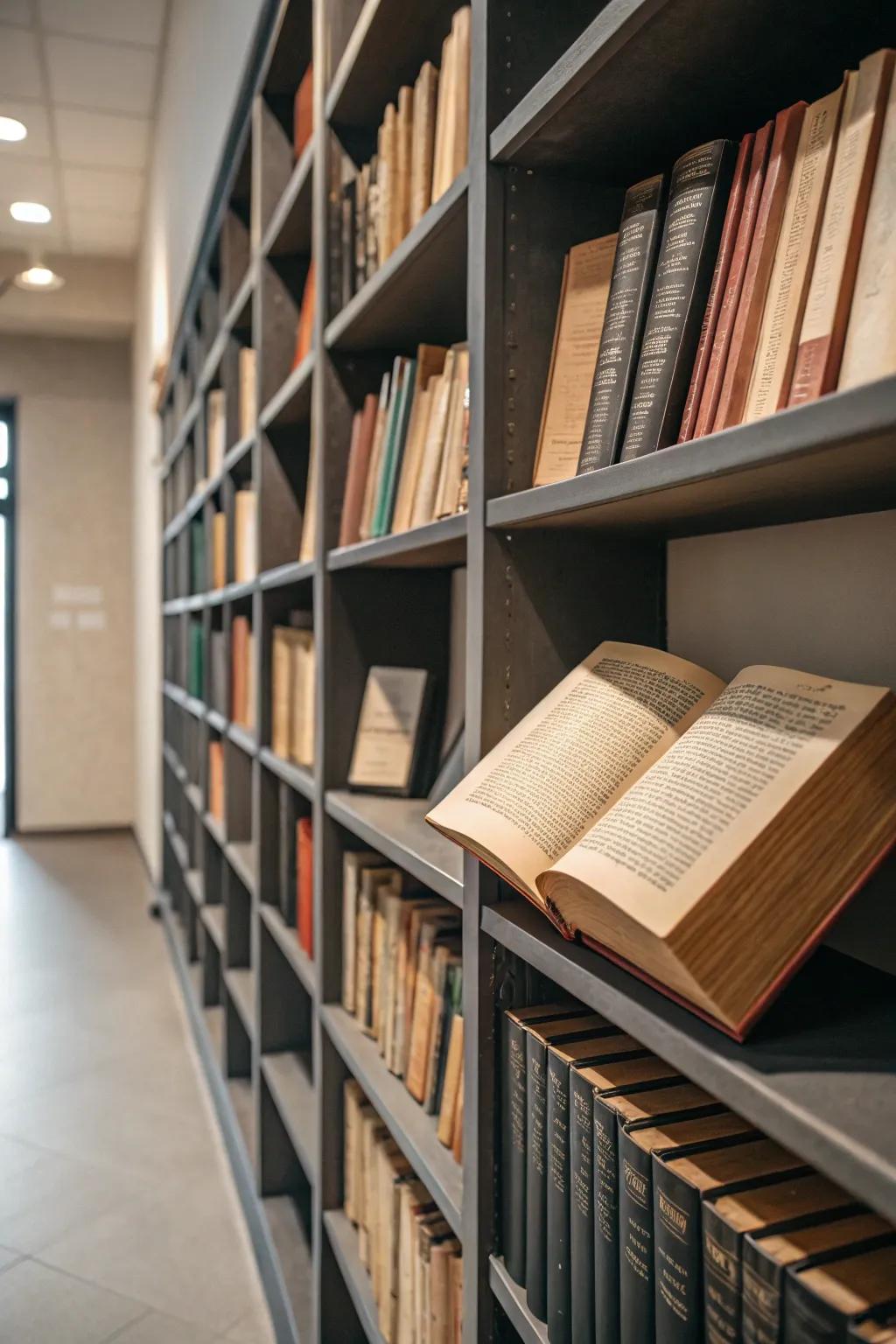 A reversed display creates a unique and uniform look.