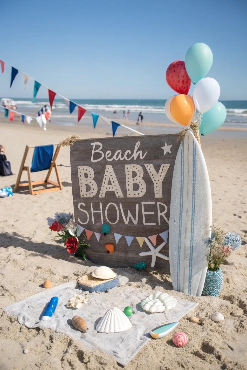A beach baby shower bringing coastal vibes and fun