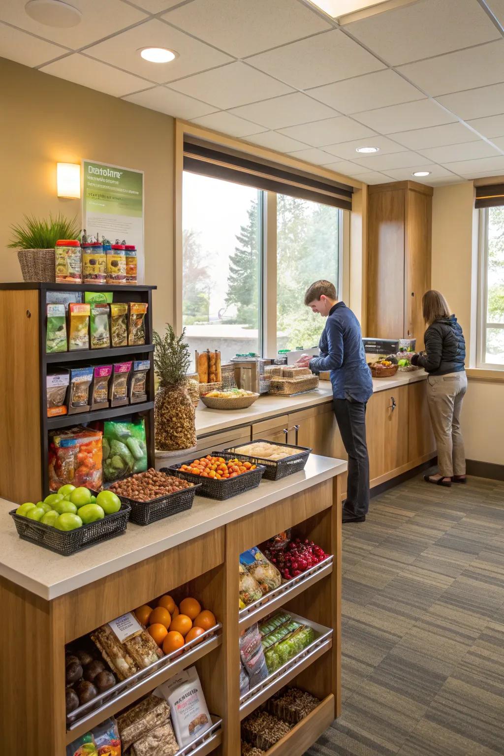 A sustainable refreshment selection supports health and well-being.