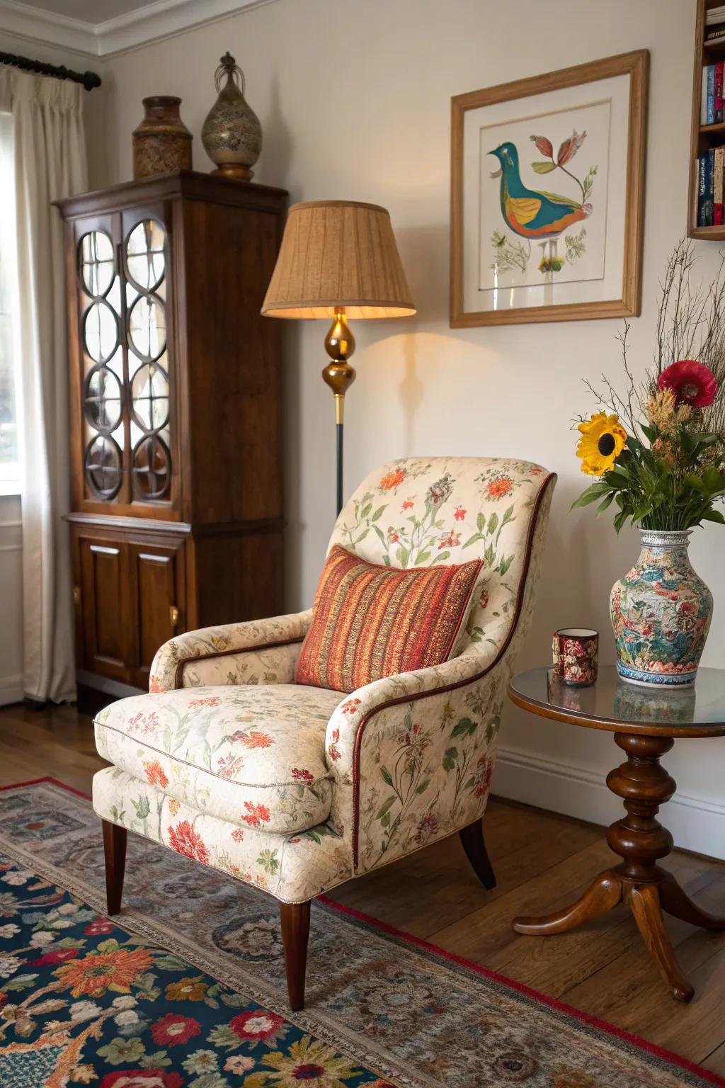 Unexpected things add charm and interest to your living room.