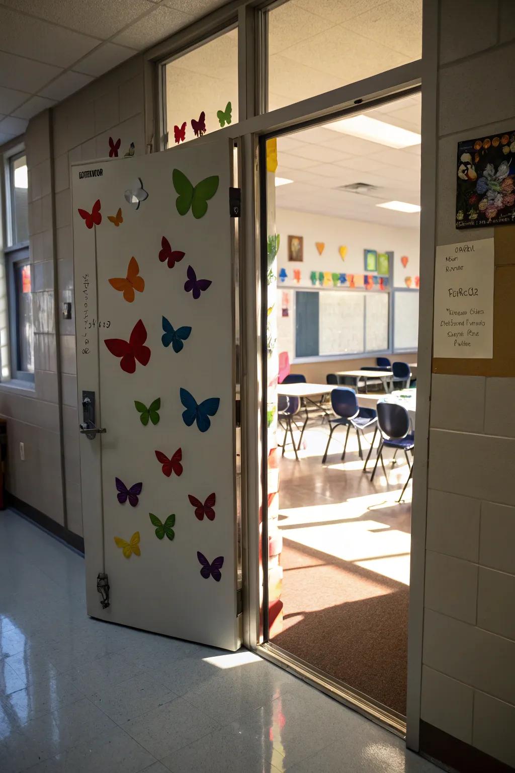 Introduce mystery and magic through umbrage play butterflies.