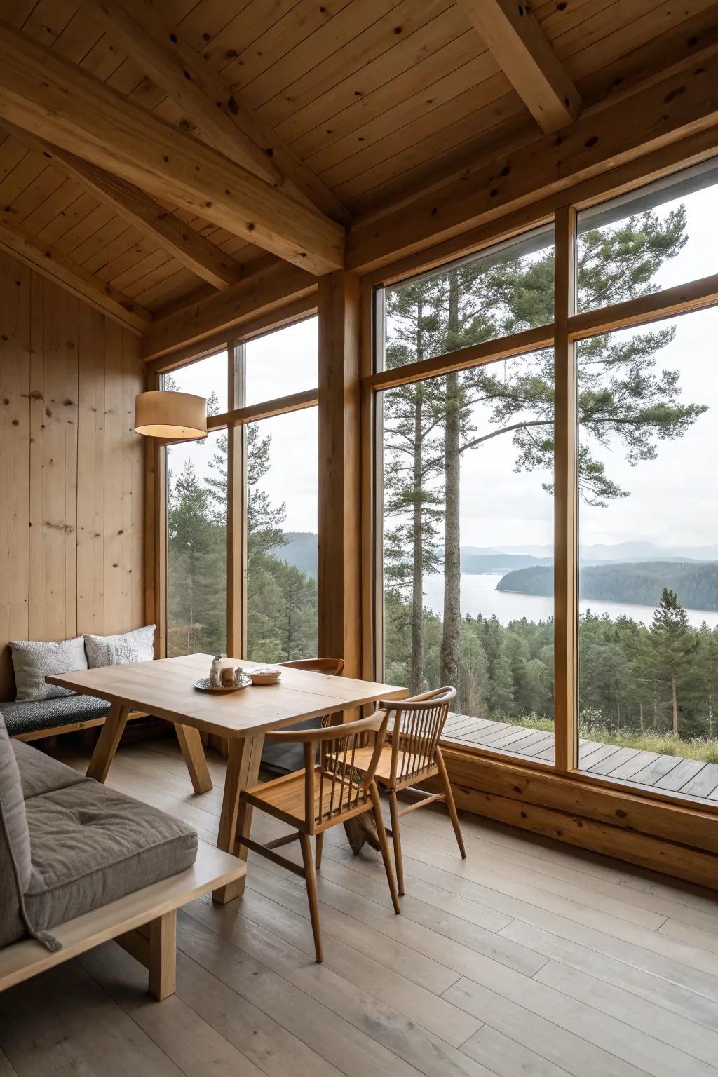 The art of minimalist design enhances the impact of nature and creates an atmosphere of serenity.