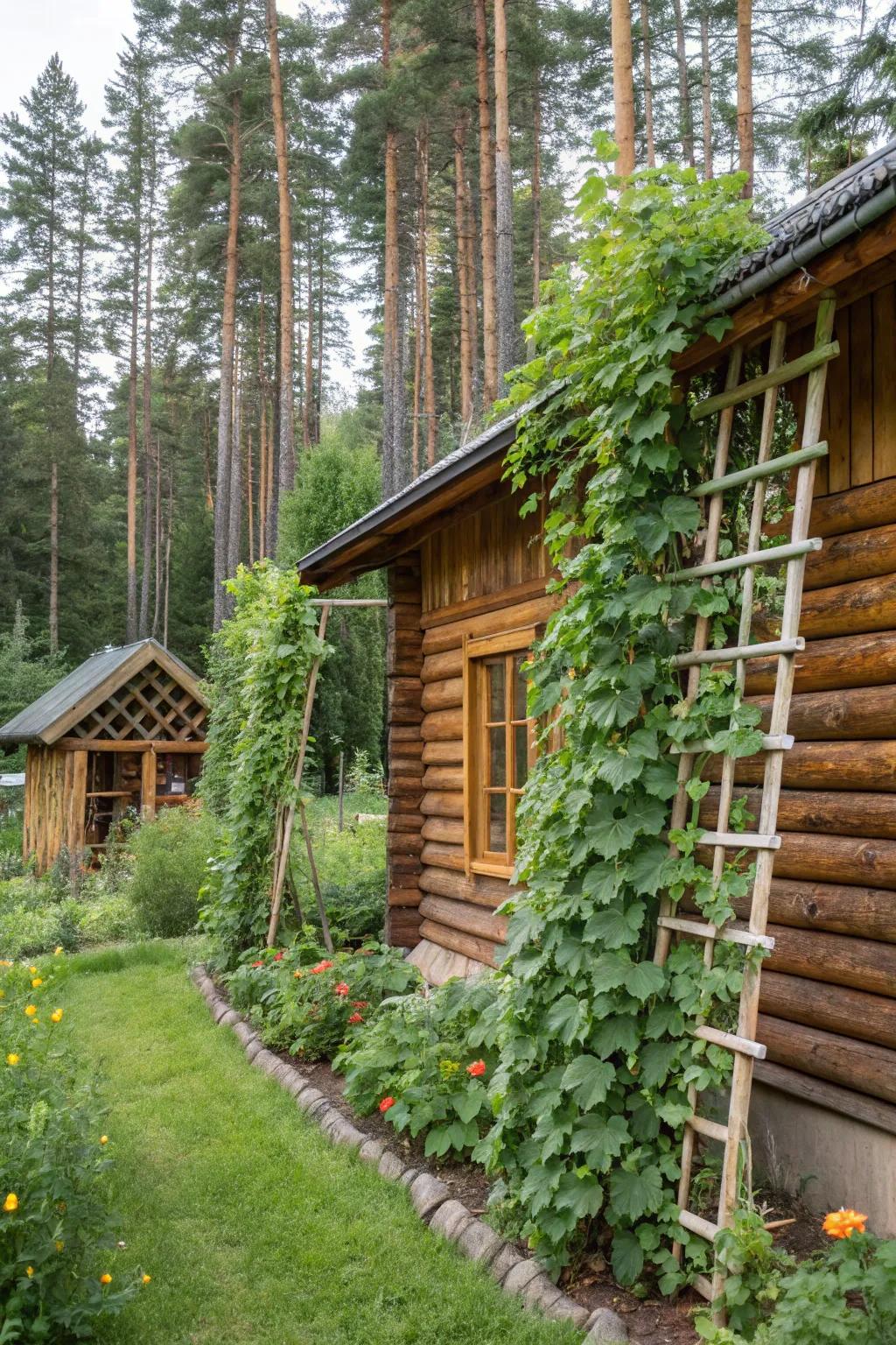 Skyward gardening contributes depth and visual interest to your space.