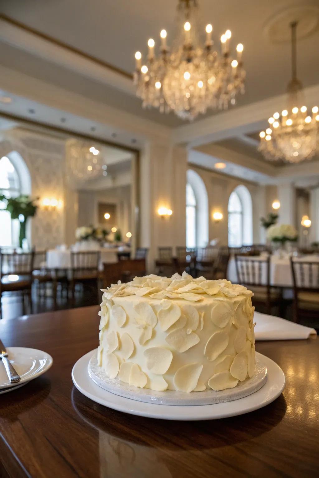 Delicate buttercream petals for a romantic dessert