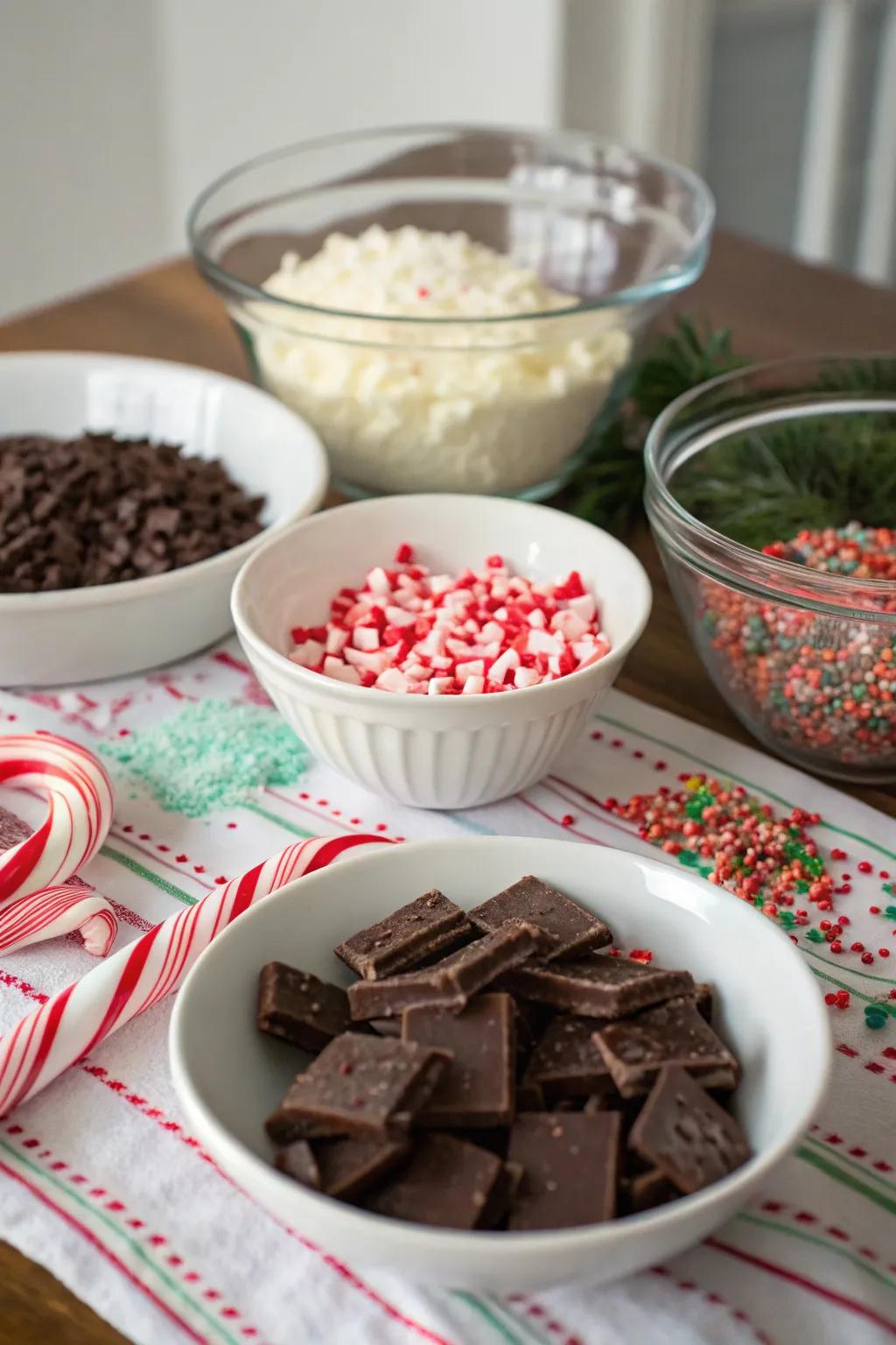 Indulge in a peppermint candy station.