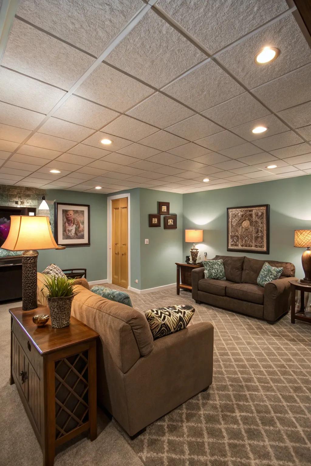 Bolster ambient qualities through smart ceiling plans featuring suspension factors.