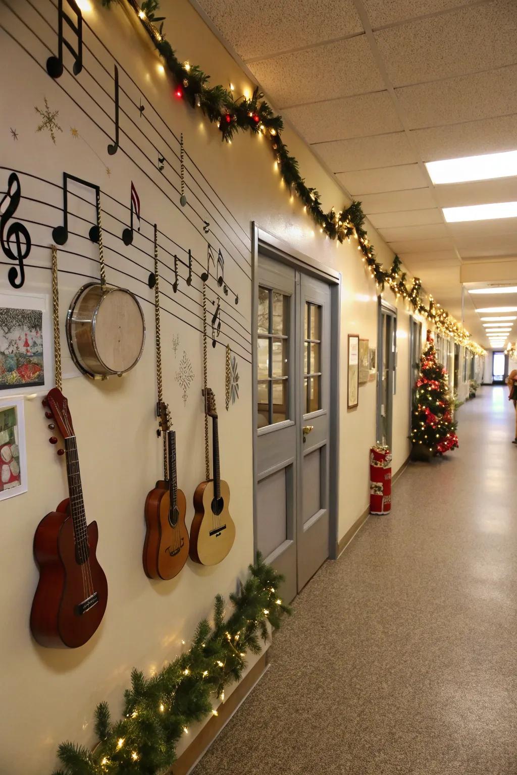 Celebrate the season using a musical Yuletide Ditty Nook within the corridor.