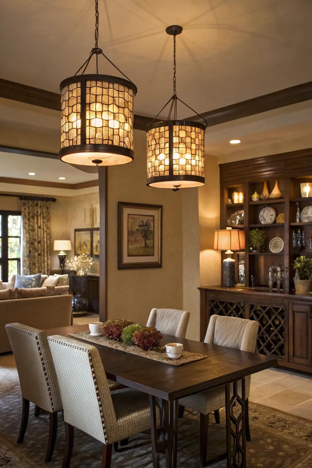 Layered illumination offers versatility and enhances ambiance.