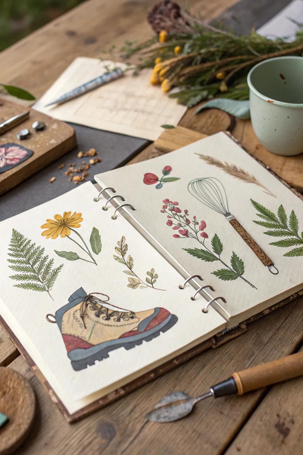 Capture the essence of your shared joys with a beautifully crafted scrapbook page.