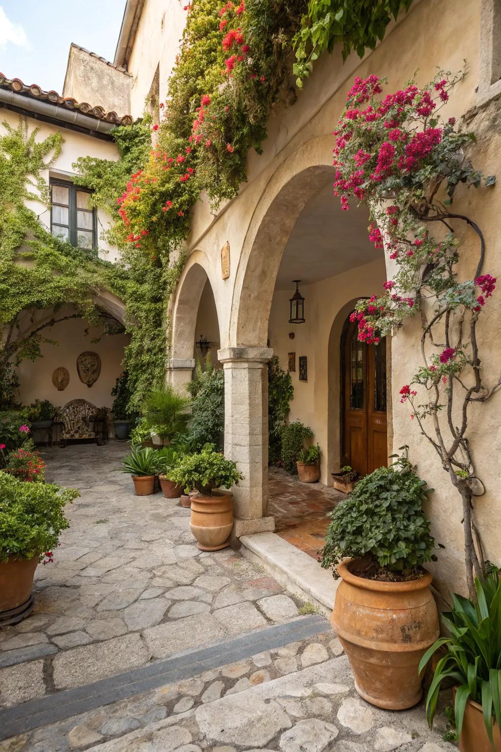 A themed design creates a cohesive and beautiful entrance.