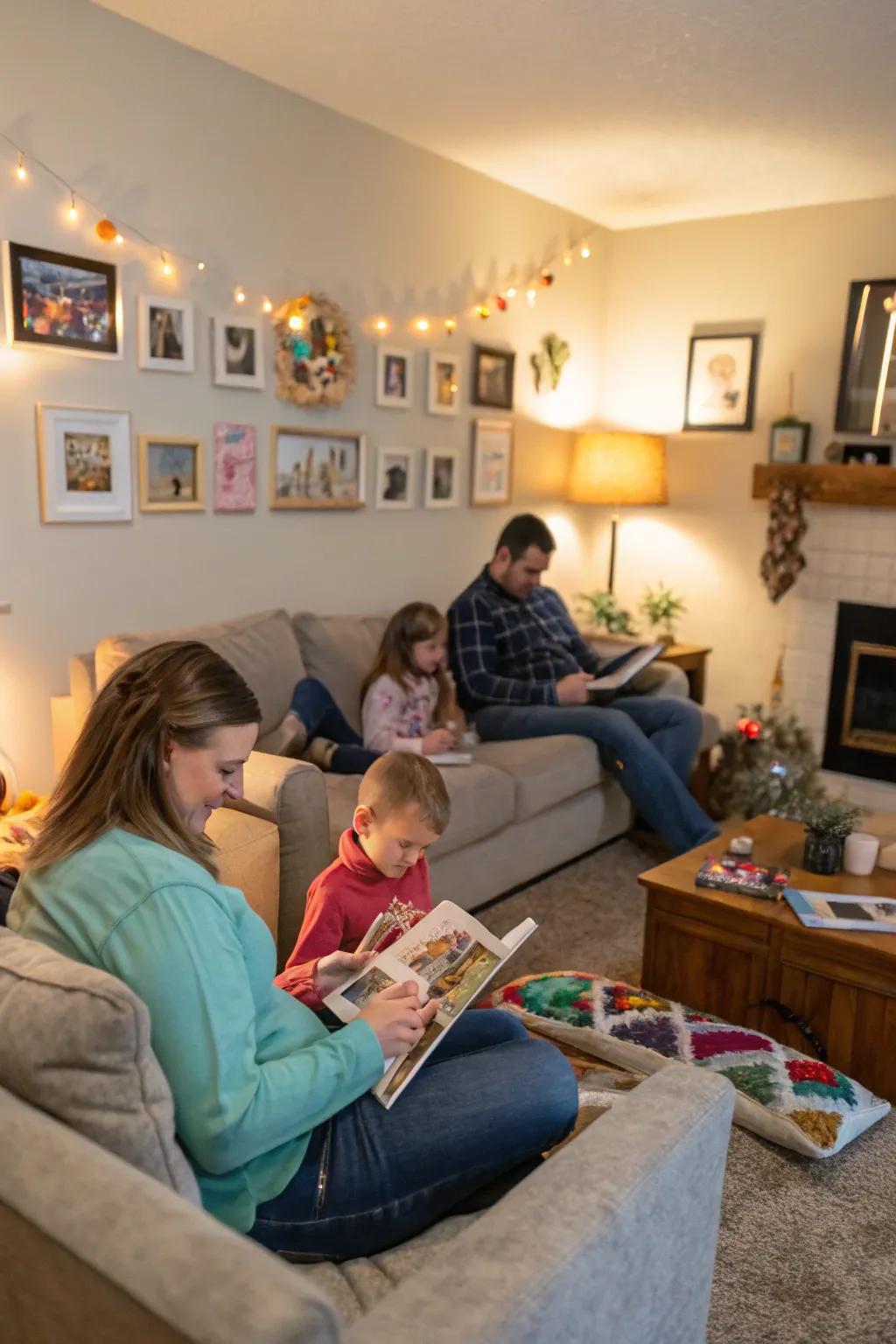 Home settings offer an intimate and familiar backdrop for family photos.