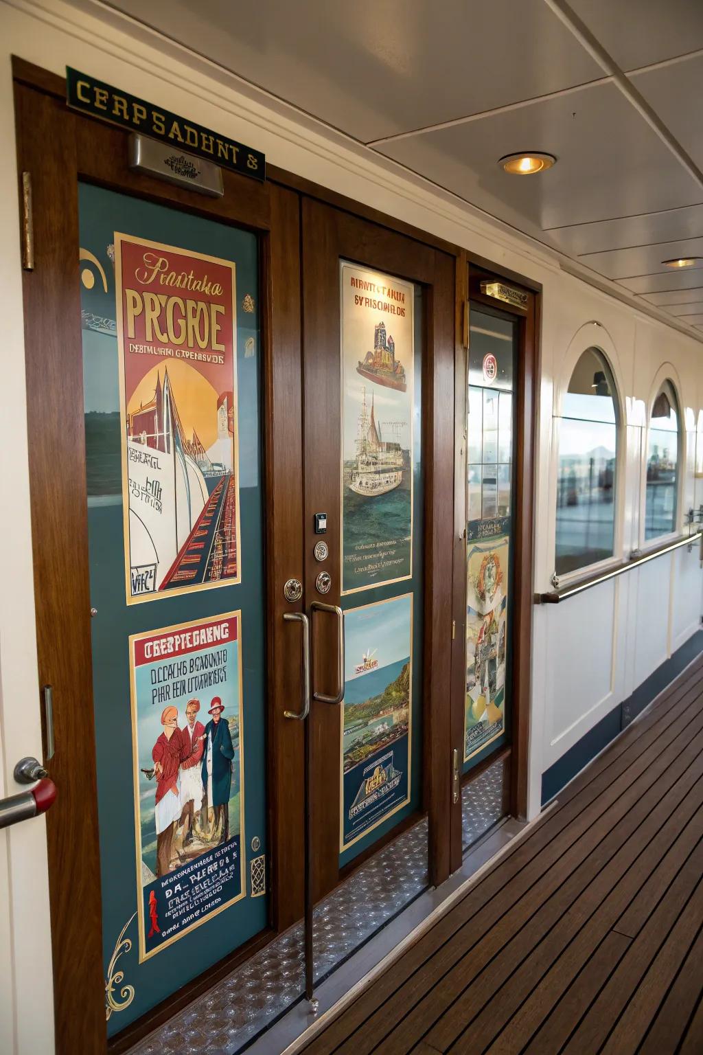 Relive classic times with travel posters.