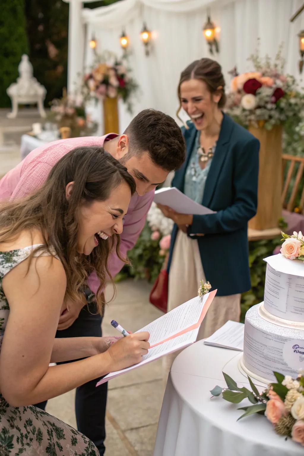A fun photo adventure game capturing unique wedding moments.