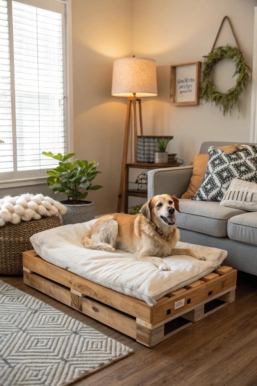 Pamper your pets with a cozy platform bed.