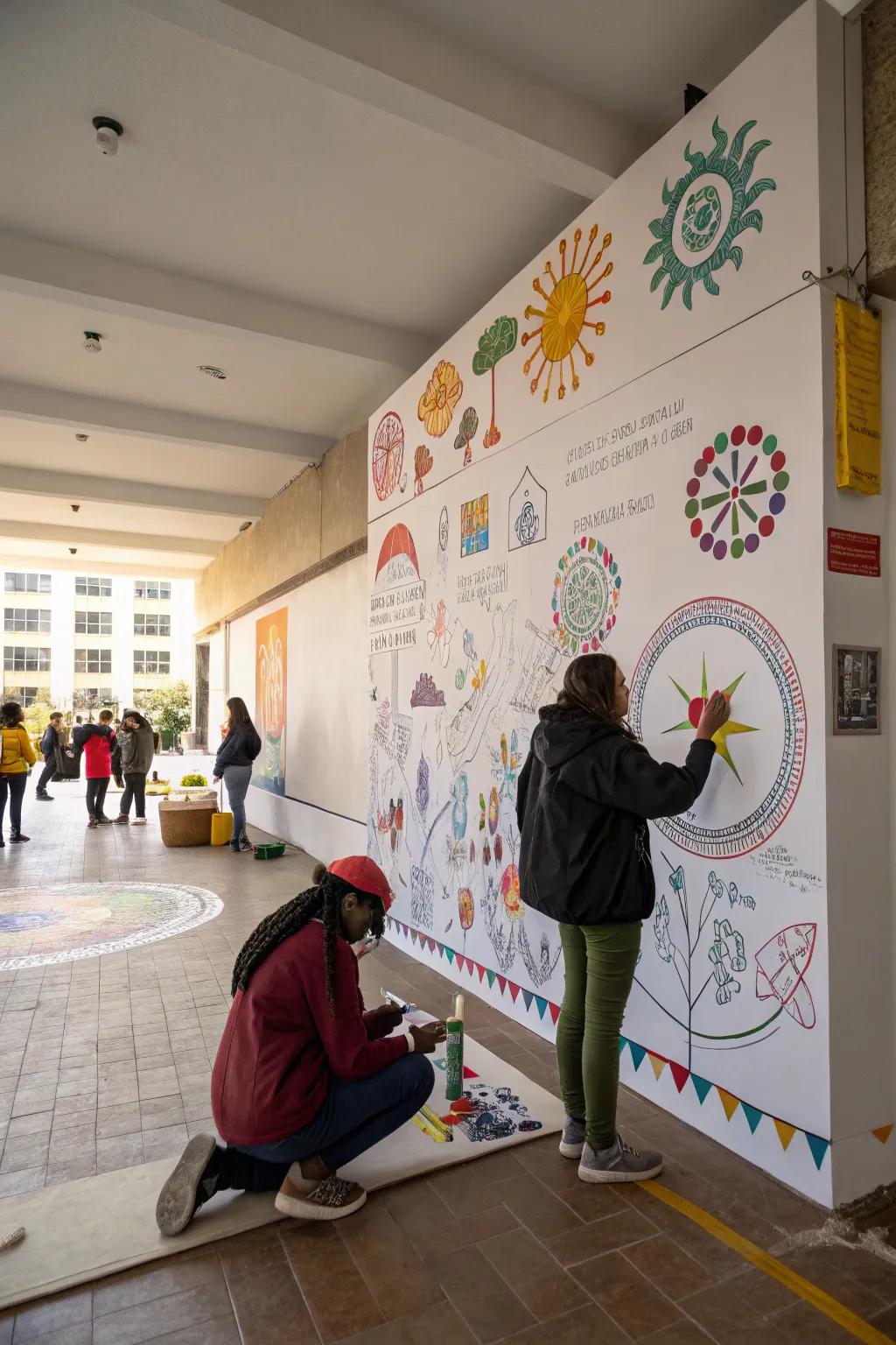 Interactive art piece inviting viewer participation in variety.