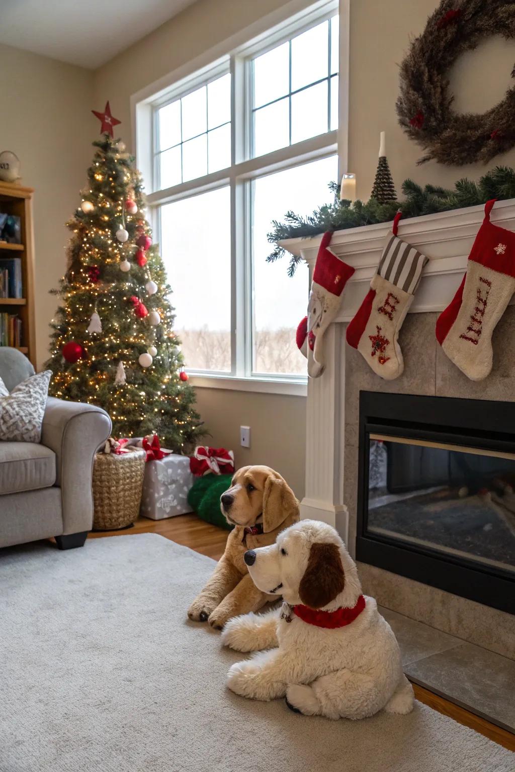 Celebrate the seasons with festive canine decor.
