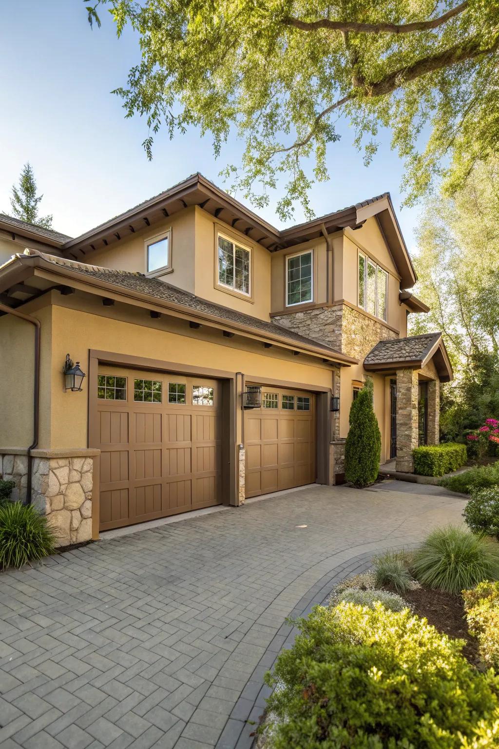 Earth tones provide a cozy, welcoming look.