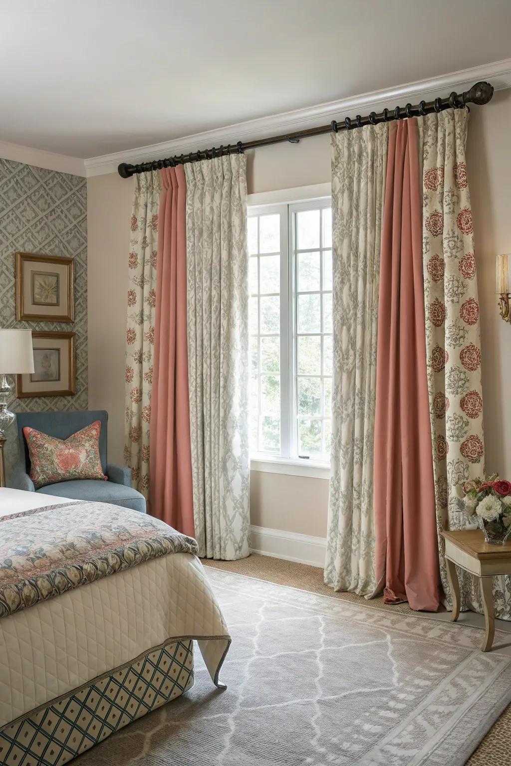 Patterns and solids create a playful mix.