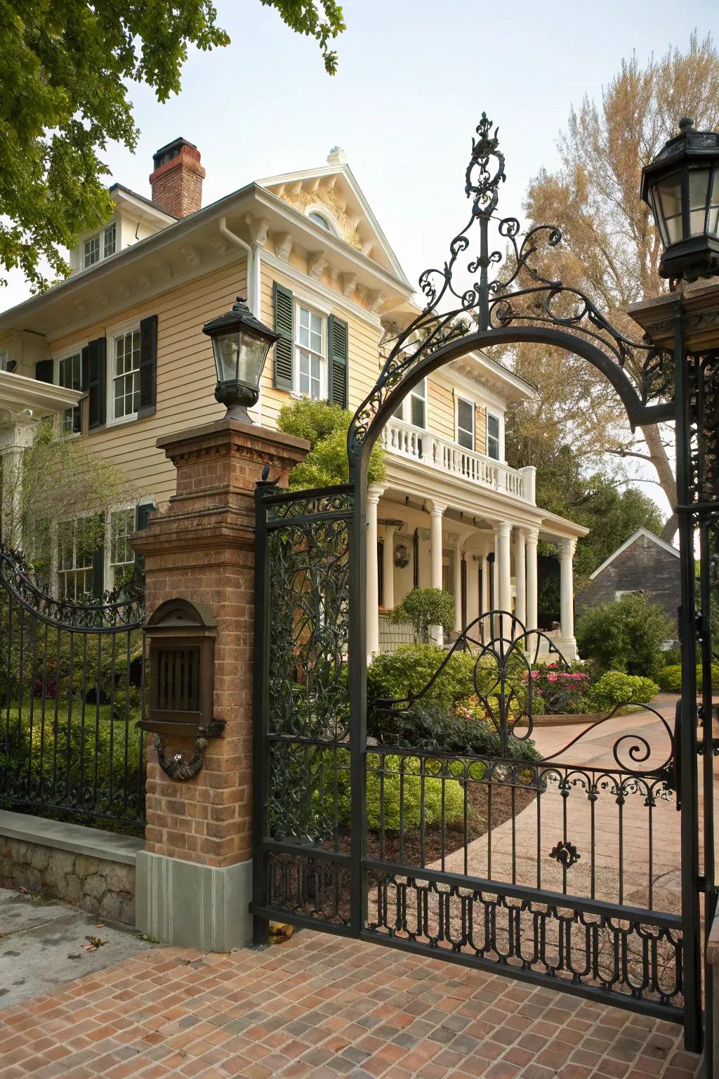 A past era-inspired gate that combines nostalgia with modern features.