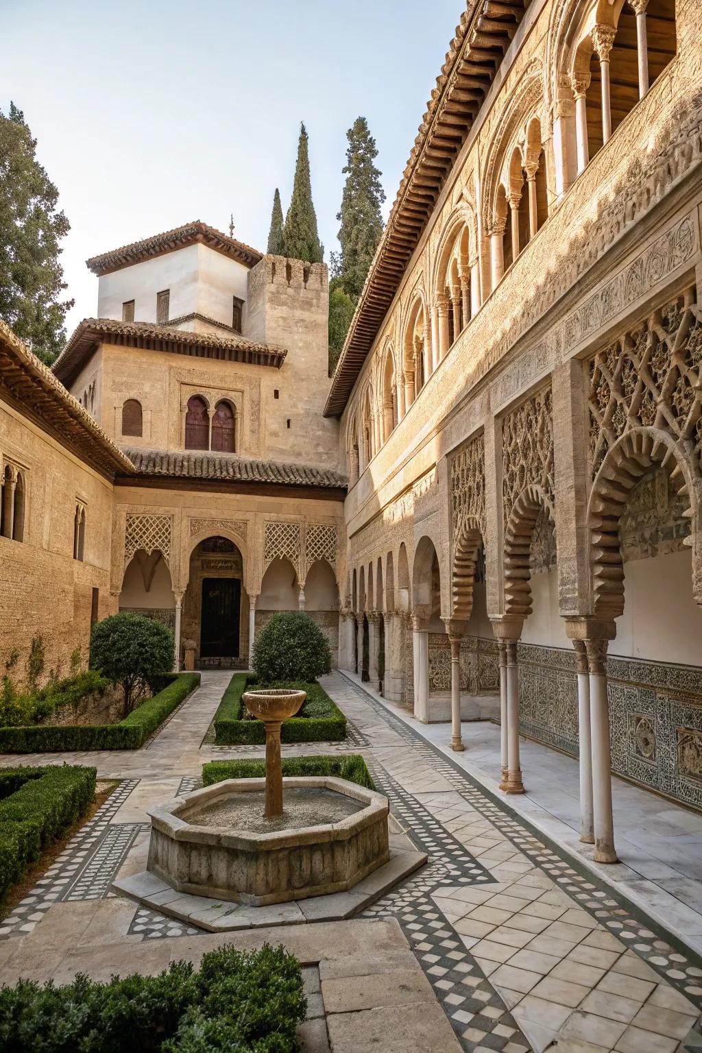 Add structure to your courtyard with well-defined pathways.