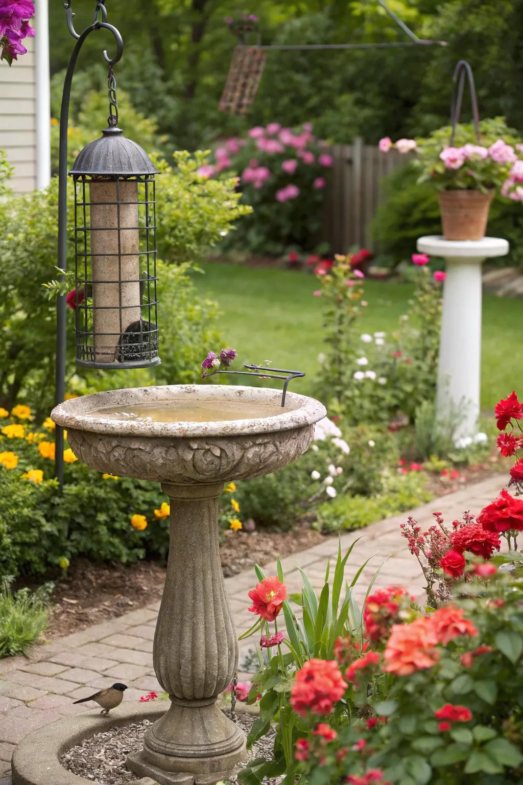 Avian-friendly aspects invite nature's choir into the garden.