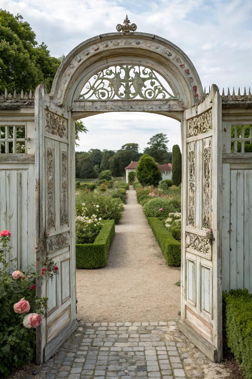 Curved gates offer timeless sophistication and a welcoming shape.