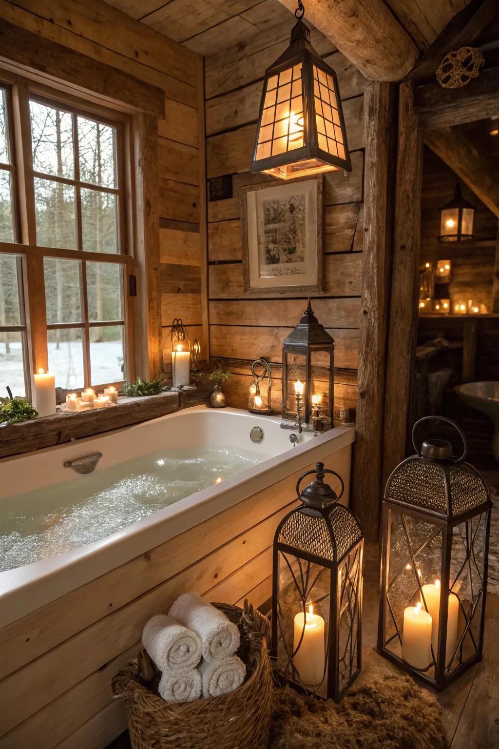 Lights contribute a hint of opulence to ablution chambers.