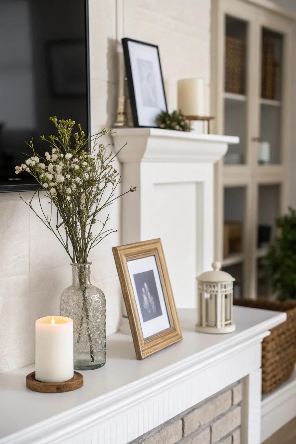 Minimalist mantels showcase the beauty of simplicity.