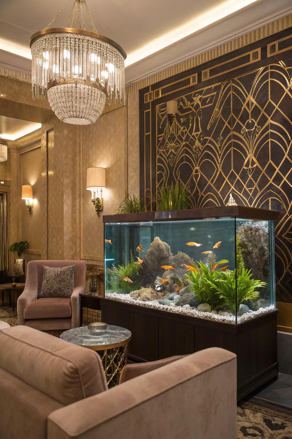 Celebrate lavishness through Art Deco allure.