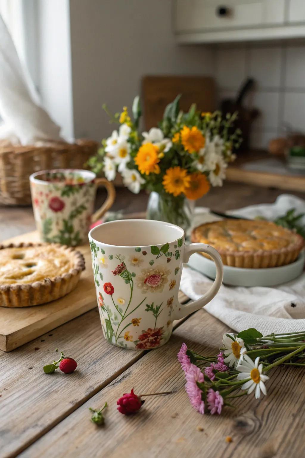 Pastoral flower designs for a cozy, rustic vibration.