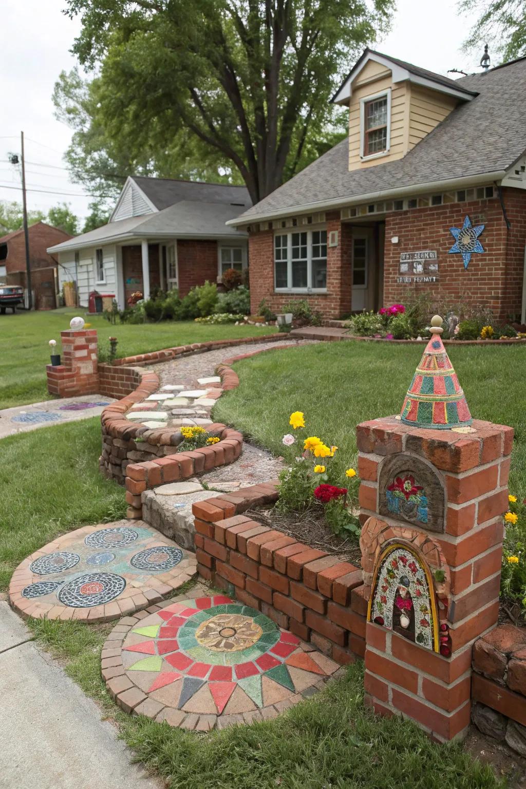 Brick art brings creativity and personal flair.