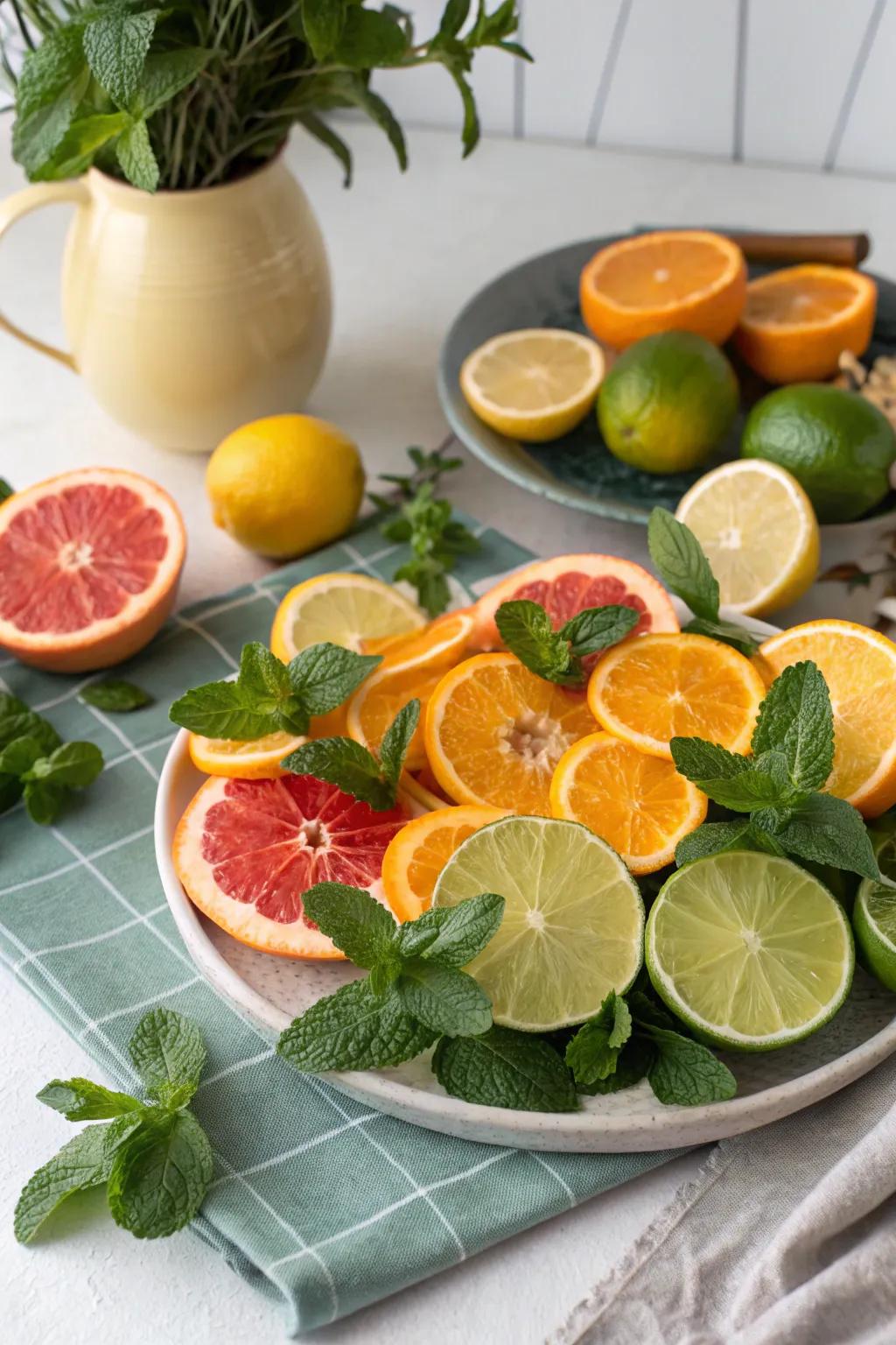 A fragrant fruit and herb combination for your table.
