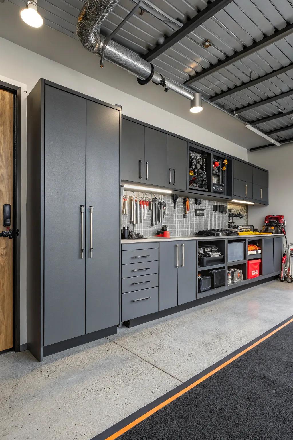 Dark ash fixtures deliver an urban edge look.