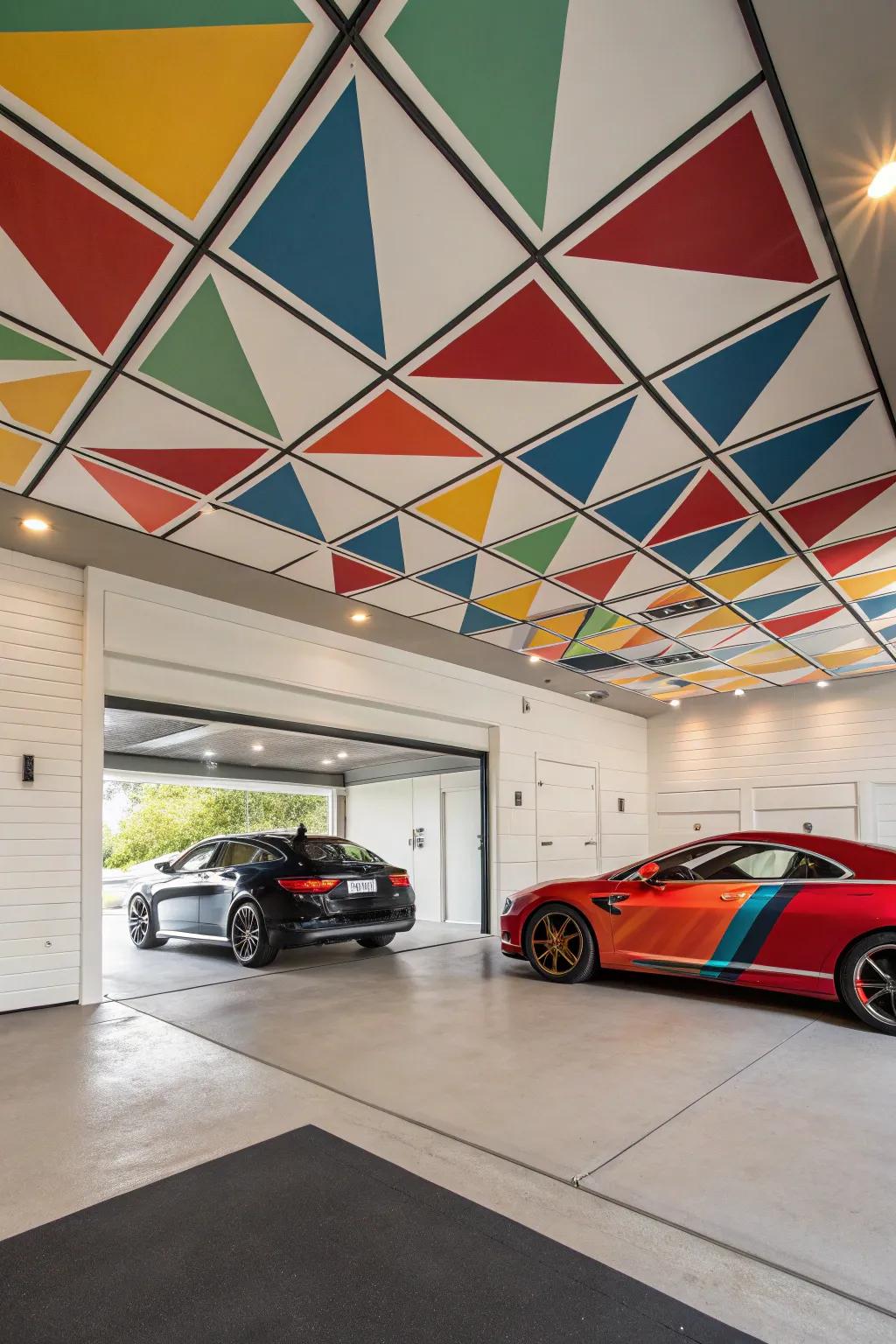 Geometrical layouts transform your garage roof into a contemporary work of art.