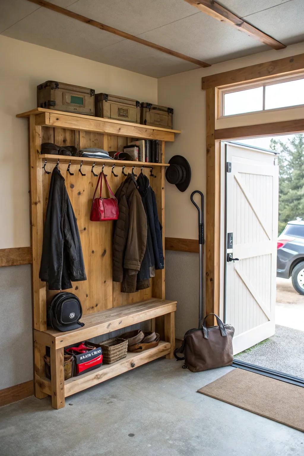 A DIY project introduces a personal and functional element to your entry area.
