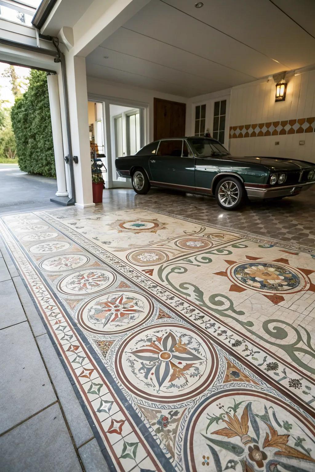 Artistic covering layouts transform your garage into a platform.