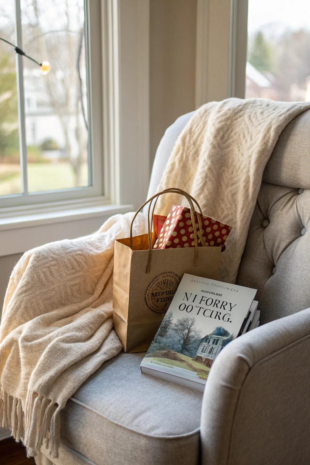 Escape into a good book with cozy comforts.