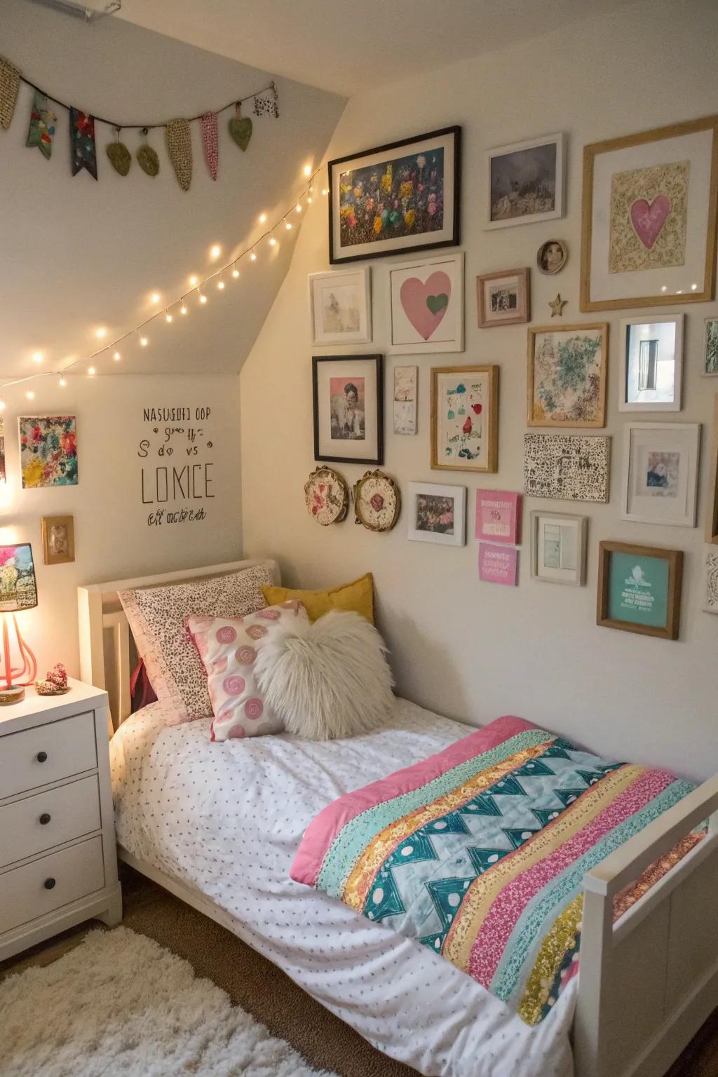 A display wall tells a story and customizes the space.