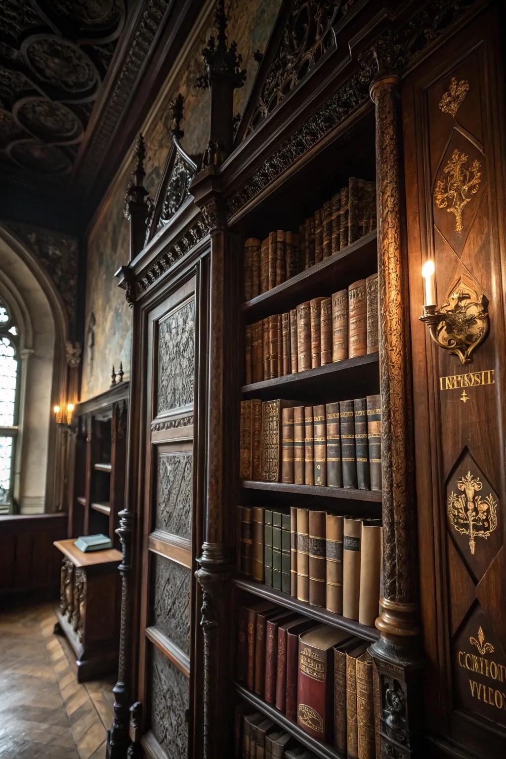 Antiquated tomes that append intensity and charm.