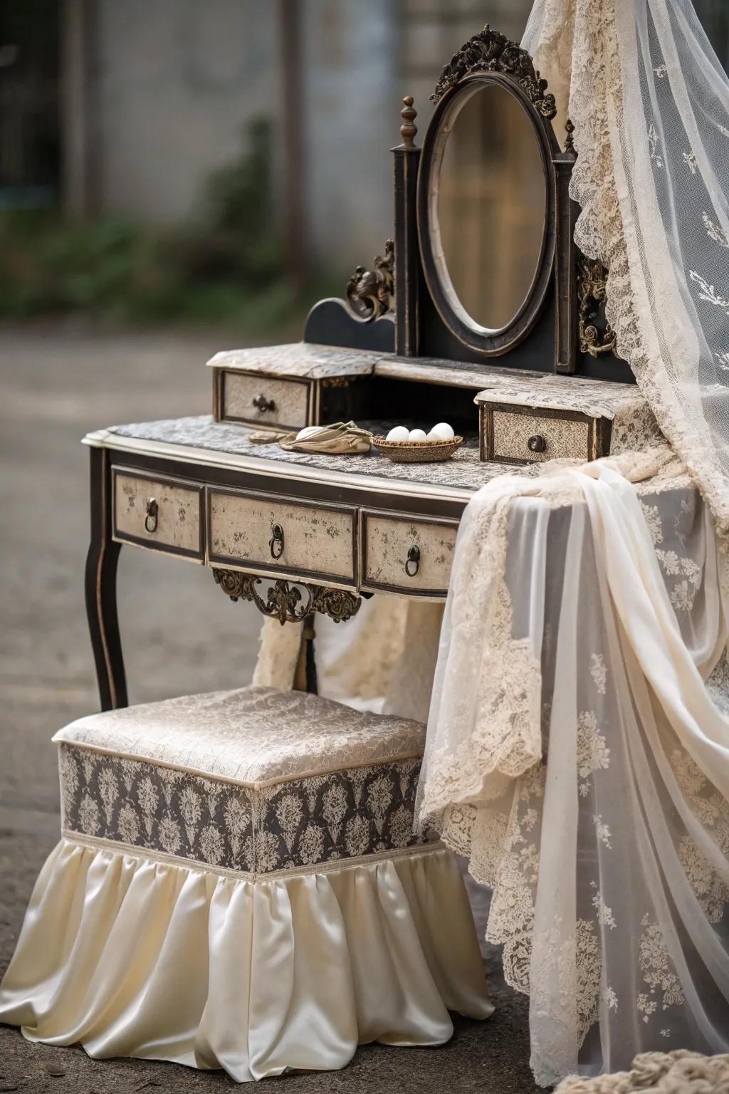 Tiered textures add depth and tactile richness.