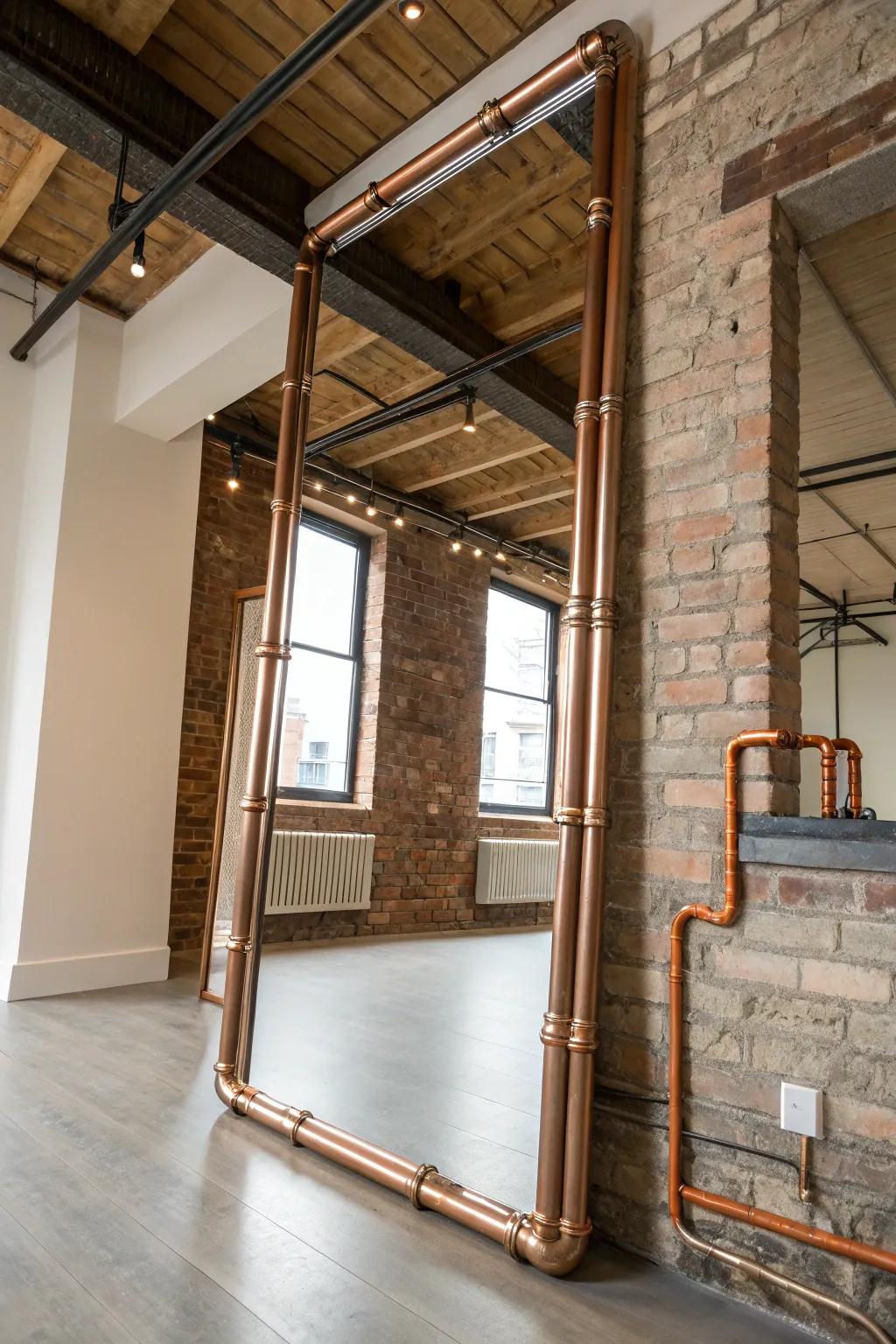 Unforeseen resources like copper can inject a singular twist into mirror decor.