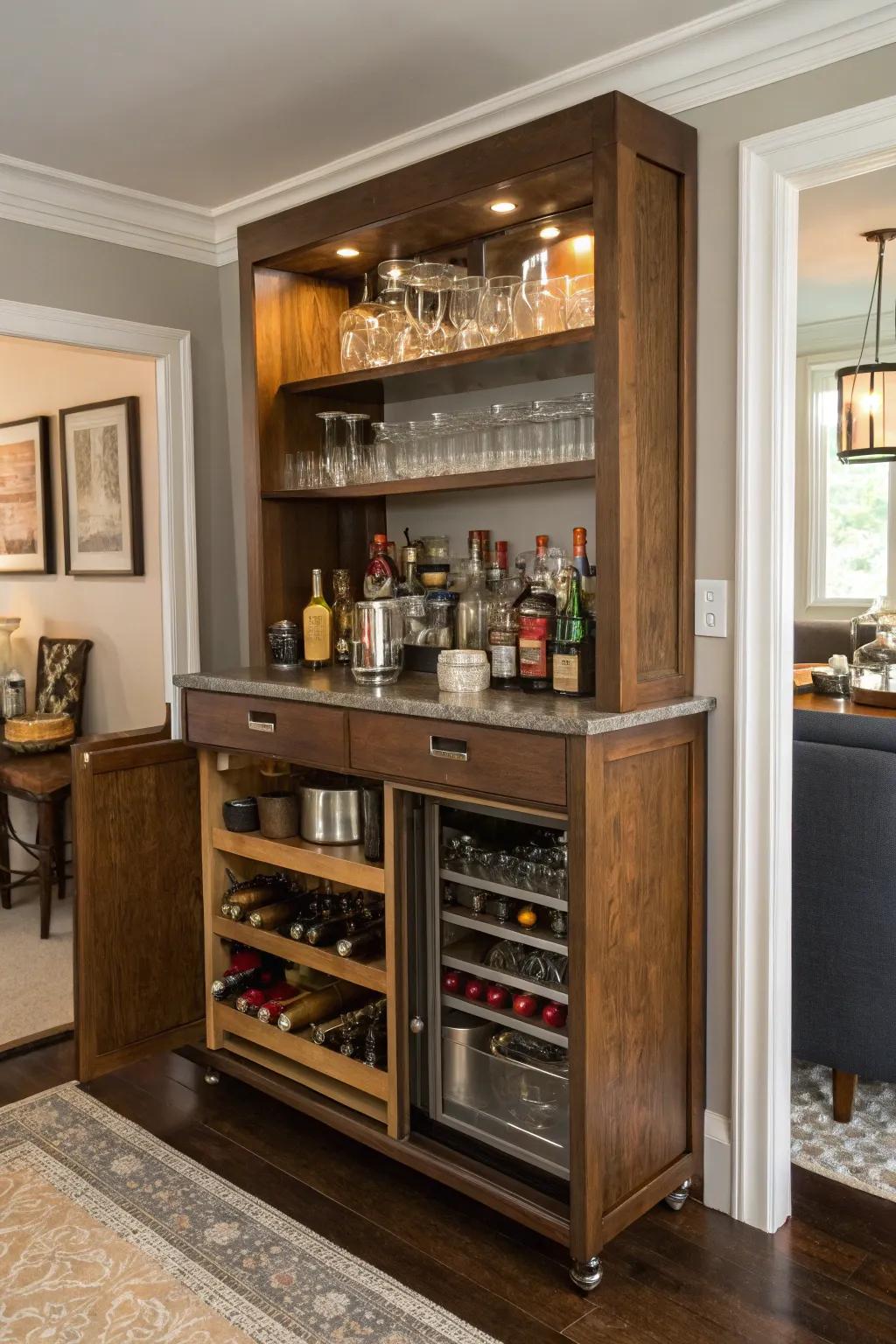 Delightful features add intrigue and delight to your bar.