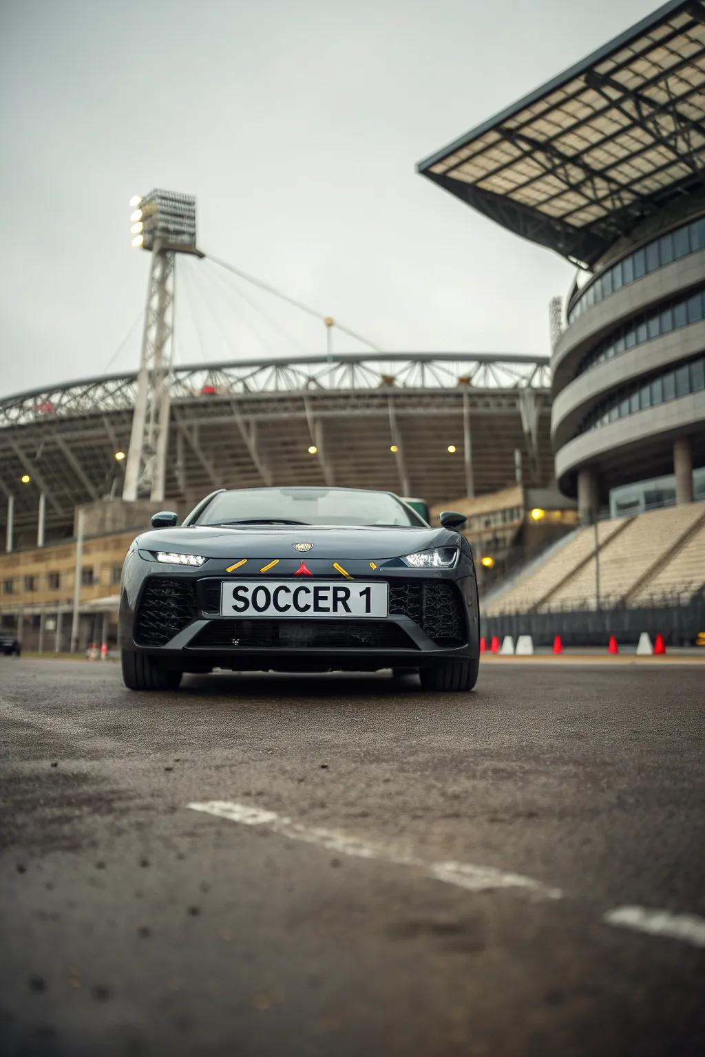 Flaunt your sports passion using a themed plate.