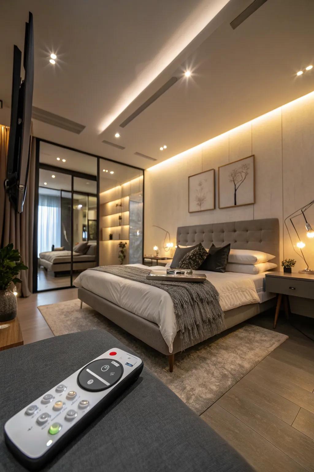 Smart illumination enhances functionality and ambiance.