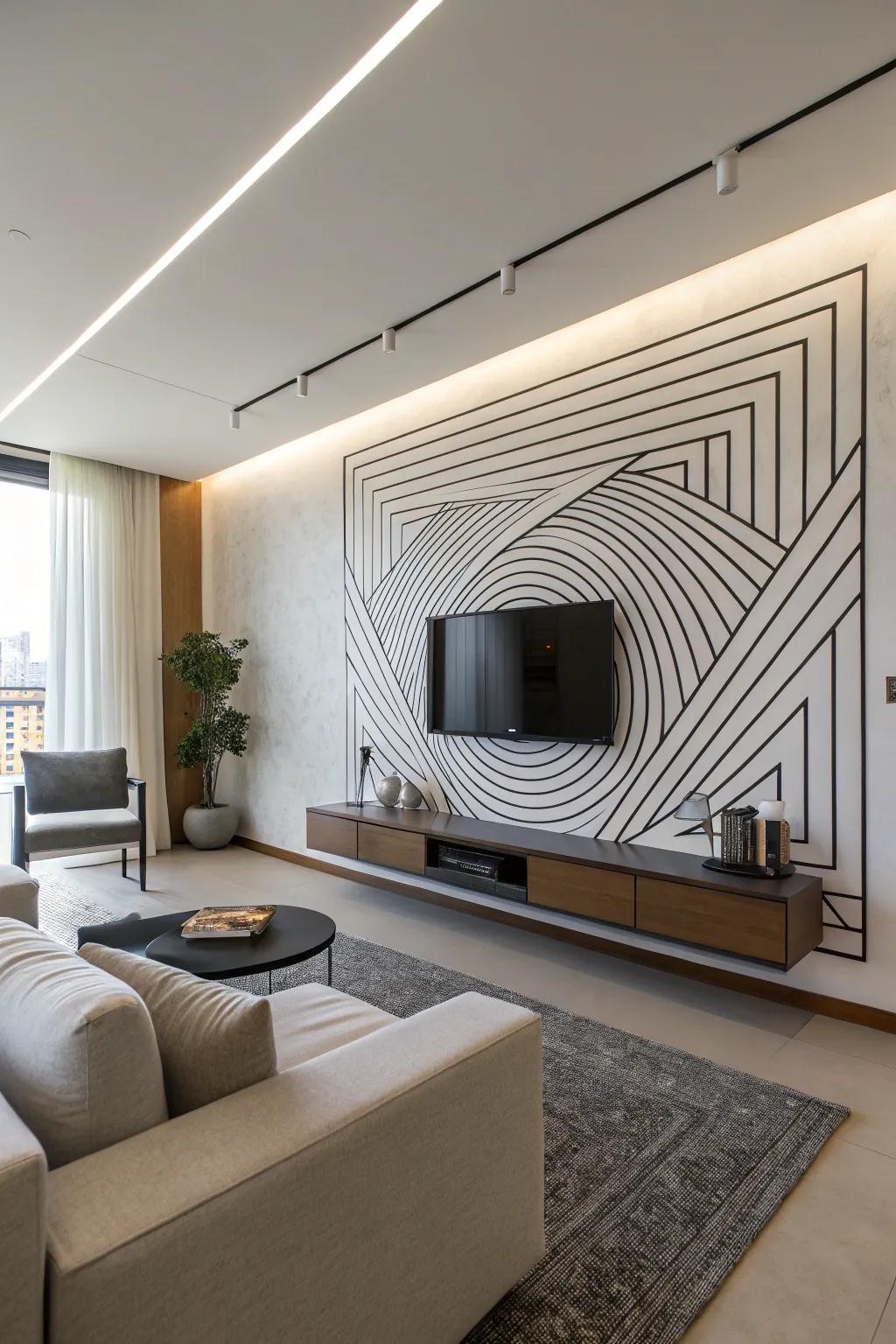 Intrigue and delight using visual trick line art.